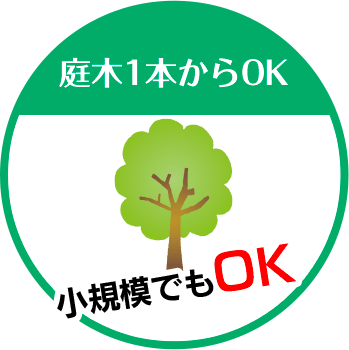 三重木こりグループは庭木1本からOK 小規模でもOK!!